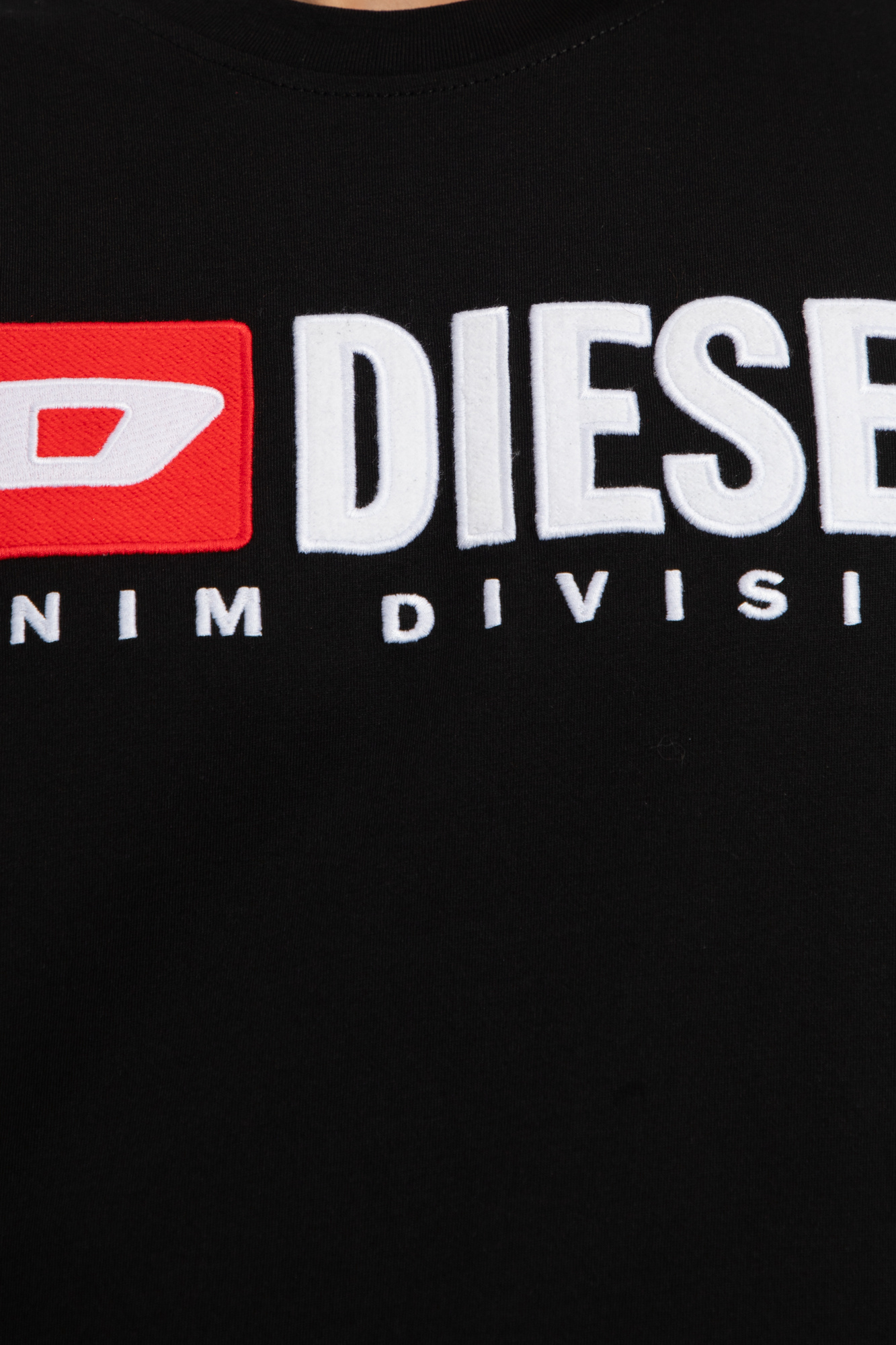 Black 'T-ISCO' top with logo Diesel - SchaferandweinerShops GB